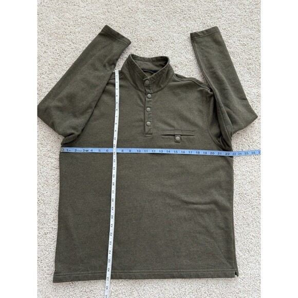UNTUCKIT Men’s Parkson Snap Buttons Fleece Pullover Henley Green Sz L Layering - Picture 9 of 10
